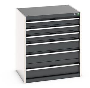 Bott Cubio drawer cabinet with overall dimensions of 800mm wide x 650mm deep x 900mm high Cabinet consists of 3 x 100mm, 2 x 150mm and 1 x 200mm high drawers 100% extension drawer with internal dimensions of 675mm wide x 525mm deep. The drawers... Bott100% extension Drawer units 800 x 650 for Labs and Test facilities